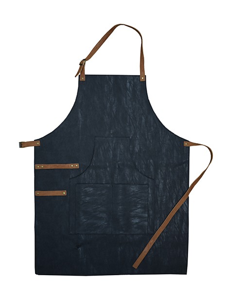 PRINTWEAR Apron PU dark grey/brown personnalisable