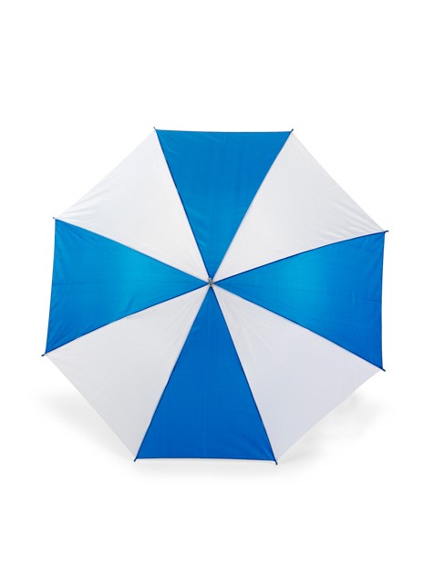PRINTWEAR Automatic Umbrella With Wooden Handle Blue /White personnalisable