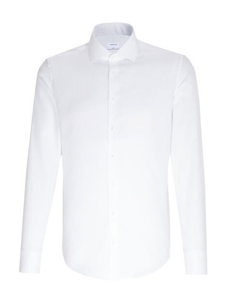 SEIDENSTICKER Men´s Shirt Shaped Fit Oxford Longsleeve blanc personnalisable
