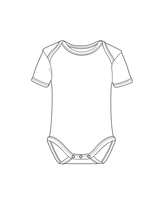 Article bébé personnalisable LINK SUBLIME Short Sleeve Baby Bodysuit Polyester