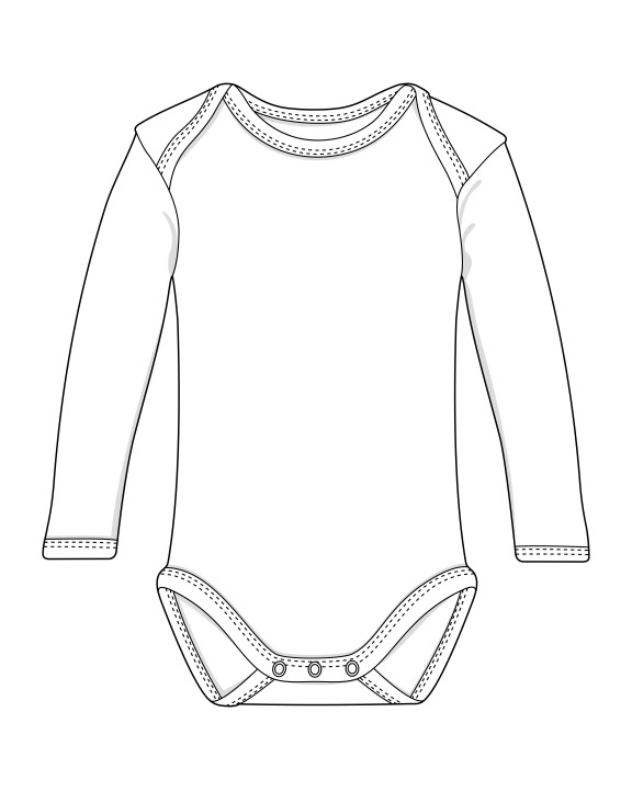 Article bébé personnalisable LINK SUBLIME Long Sleeve Baby Bodysuit Polyester