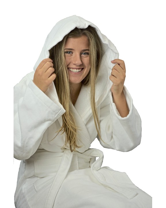 Produit éponge personnalisable A&R DeLuxe Velour Bathrobe With Hood