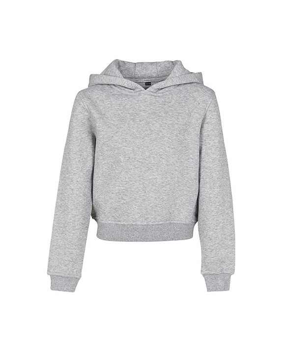 BUILD YOUR BRAND Girls Cropped Sweat Hoody Sweatshirt personalisierbar