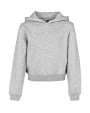 BUILD YOUR BRAND Girls Cropped Sweat Hoody Sweatshirt personalisierbar