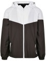 BUILD YOUR BRAND 2-Tone Tech Windrunner noir/blanc personnalisable