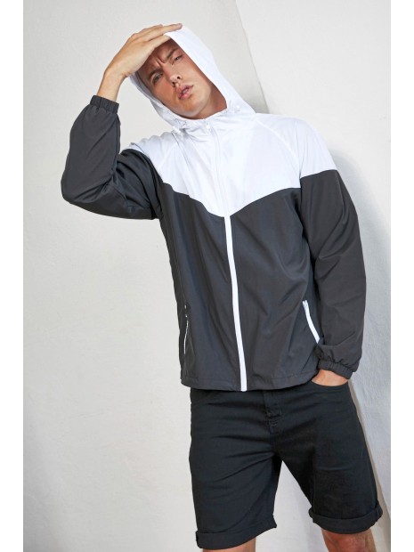 BUILD YOUR BRAND 2-Tone Tech Windrunner  personnalisable