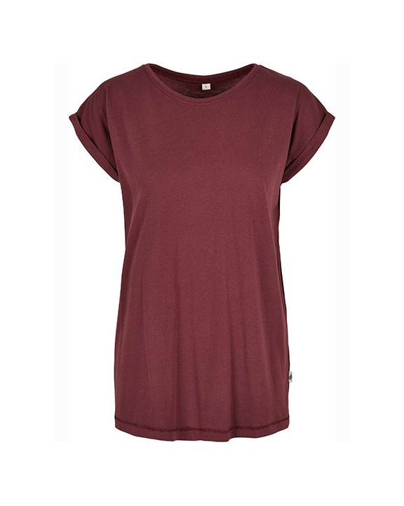BUILD YOUR BRAND LADIES ORGANIC EXTENDED SHOULDER TEE T-Shirt personalisierbar