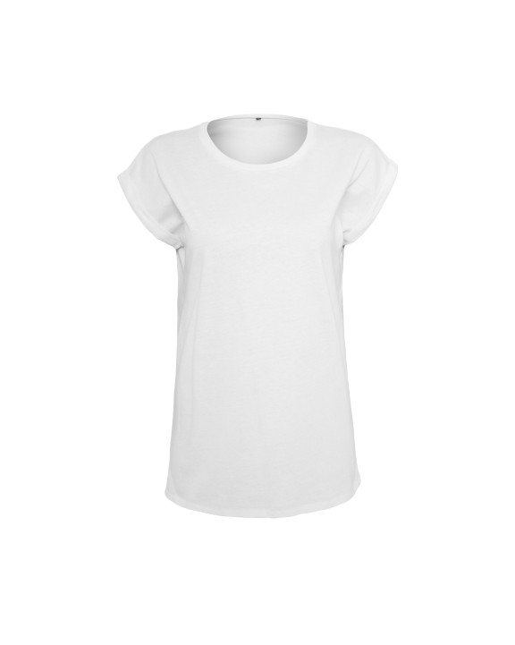 BUILD YOUR BRAND LADIES ORGANIC EXTENDED SHOULDER TEE T-Shirt personalisierbar