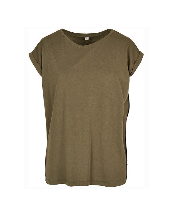 BUILD YOUR BRAND LADIES ORGANIC EXTENDED SHOULDER TEE T-Shirt personalisierbar