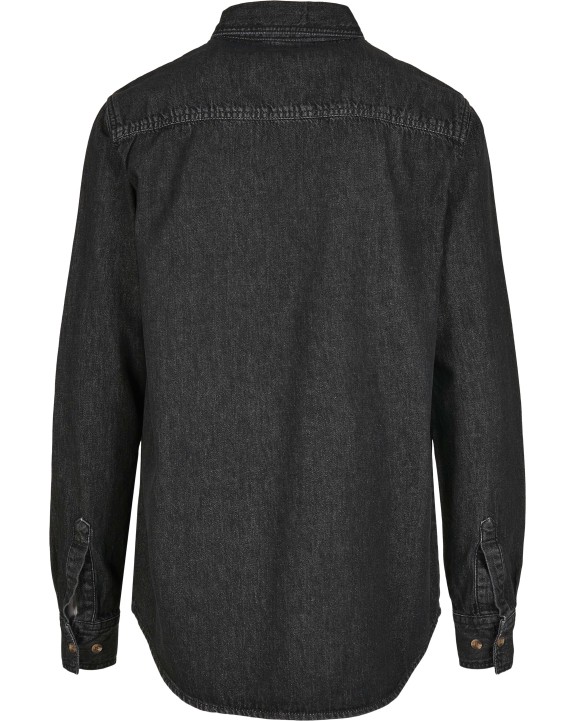 Hemd BUILD YOUR BRAND Denim Shirt voor bedrukking &amp; borduring