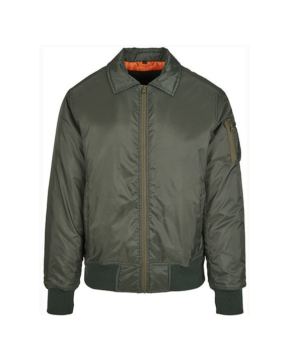BUILD YOUR BRAND Collar Bomber Jacket Jacke personalisierbar