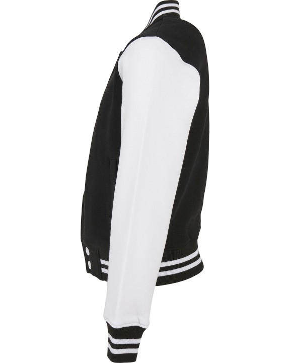 Sweater BUILD YOUR BRAND Kids´ Organic Sweat College Jacket voor bedrukking &amp; borduring