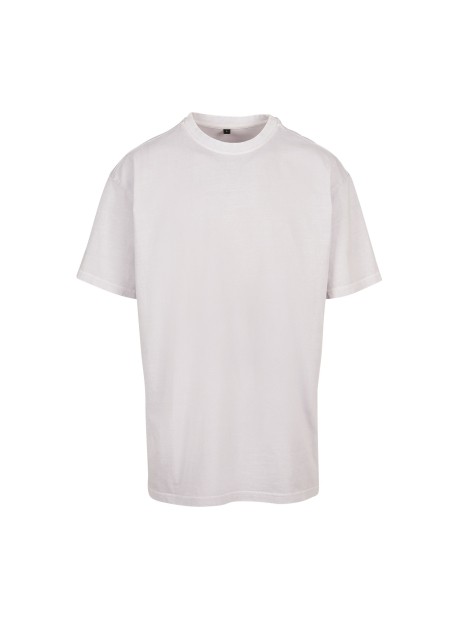 BUILD YOUR BRAND ACID WASHED HEAVY OVERSIZE TEE soft lilac personnalisable