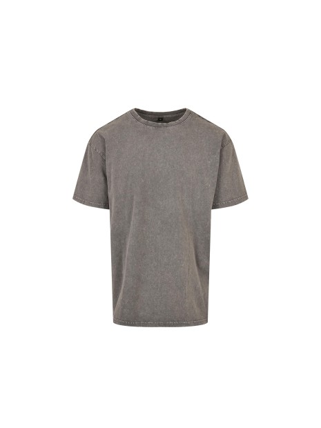 BUILD YOUR BRAND ACID WASHED HEAVY OVERSIZE TEE ASPHALTE personnalisable