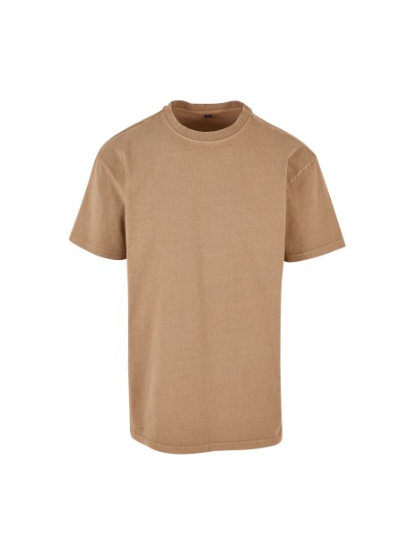 BUILD YOUR BRAND ACID WASHED HEAVY OVERSIZE TEE union beige personnalisable