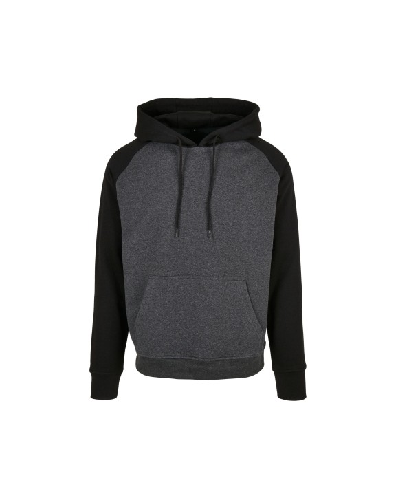 Sweater BUILD YOUR BRAND BASIC RAGLAN HOODY voor bedrukking &amp; borduring