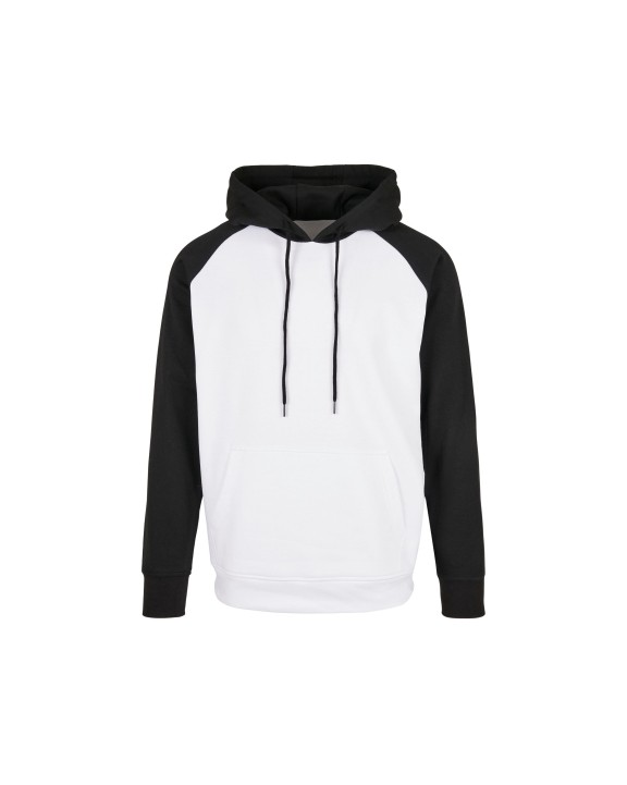 Sweater BUILD YOUR BRAND BASIC RAGLAN HOODY voor bedrukking &amp; borduring