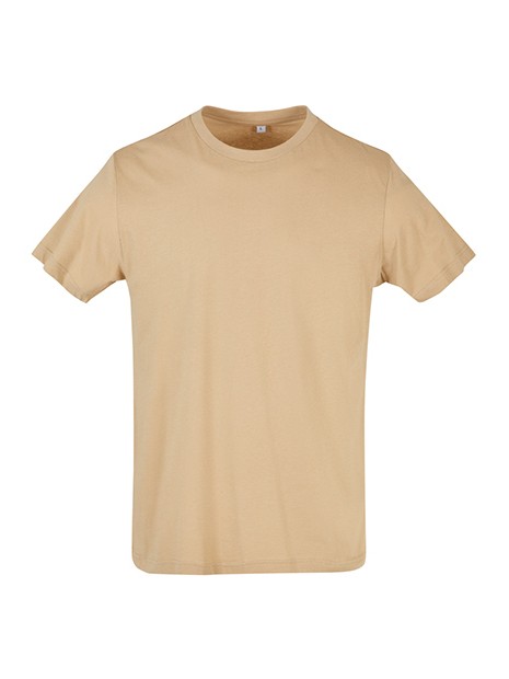 BUILD YOUR BRAND BASIC ROUND NECK T-SHIRT u. beige personnalisable