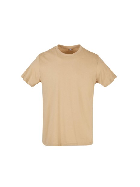 BUILD YOUR BRAND BASIC ROUND NECK T-SHIRT union beige personnalisable