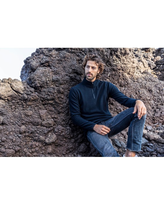 PROMODORO Men´s Recycled Fleece Troyer Polar Fleece personalisierbar