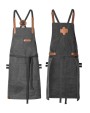 Schort EXNER Bib Apron Canvas With Decorative Label voor bedrukking &amp; borduring