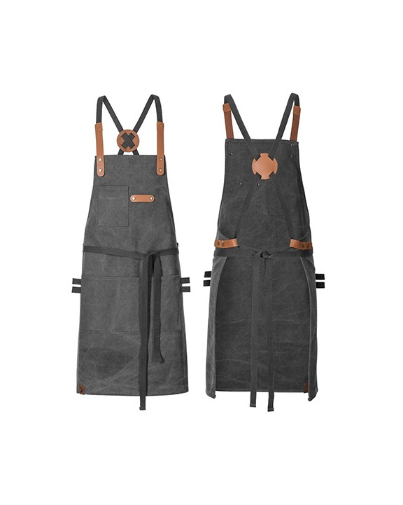 Schort EXNER Bib Apron Canvas With Decorative Label voor bedrukking &amp; borduring
