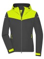 JAMES & NICHOLSON Ladies´ Allweather Jacket carbon/bright yellow/carbon personnalisable