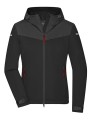 JAMES & NICHOLSON Ladies´ Allweather Jacket black/carbon/light red personnalisable