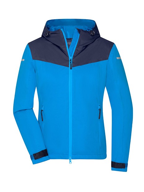 JAMES & NICHOLSON Ladies´ Allweather Jacket bright blue/navy/bright blue personnalisable