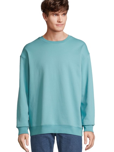 Sweat-shirts à personnaliser SOL'S Unisex Columbia Crew Neck Sweatshirt bleu piscine