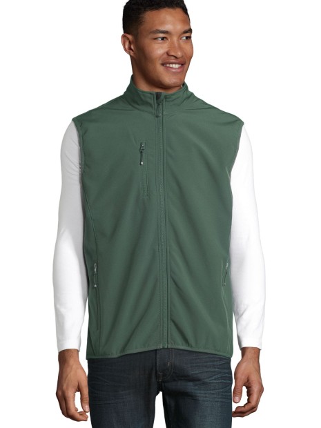 Vestes à personnaliser SOL'S Men´s Falcon Zipped Softshell Bodywarmer forest green