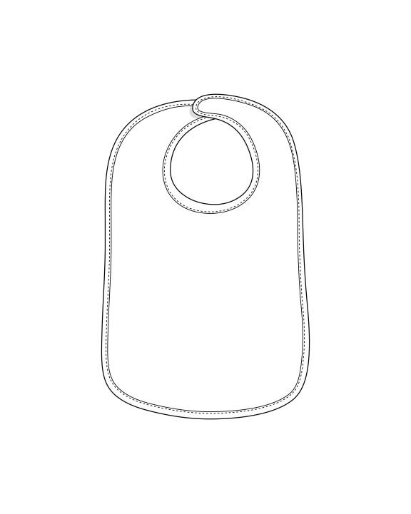 Article bébé personnalisable LINK SUBLIME Bib Interlock Double Layer