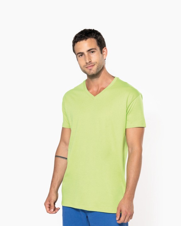 T-shirt KARIBAN Heren-t-shirt BIO150 IC V-hals voor bedrukking &amp; borduring