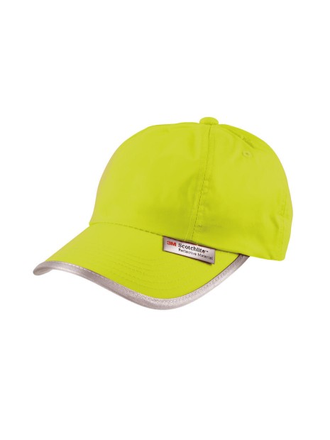 RESULT Casquette avec bordures réfléchissantes fluo yellow personnalisable