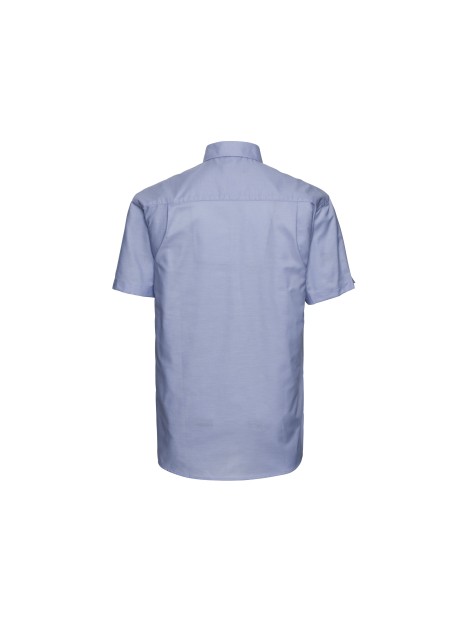 RUSSELL MEN'S SHORT SLEEVE CLASSIC OXFORD SHIRT bleu oxford personnalisable
