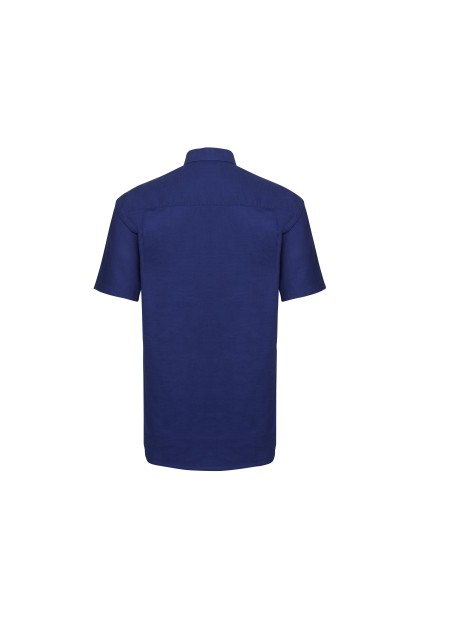 RUSSELL MEN'S SHORT SLEEVE CLASSIC OXFORD SHIRT bright royal personnalisable