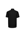 RUSSELL MEN'S SHORT SLEEVE CLASSIC OXFORD SHIRT noir personnalisable
