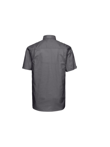 RUSSELL MEN'S SHORT SLEEVE CLASSIC OXFORD SHIRT argent personnalisable