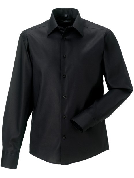 RUSSELL Chemise homme manches longues Non Iron - moderne noir personnalisable