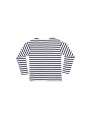 MANTIS KIDS BRETON T blanc/bleu marine personnalisable