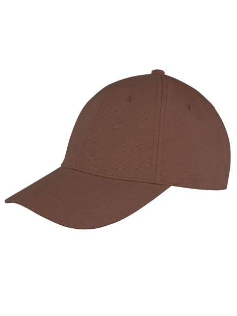 RESULT MEMPHIS BRUSHED COTTON LOW PROFILE CAP CHOCOLATE BROWN personnalisable