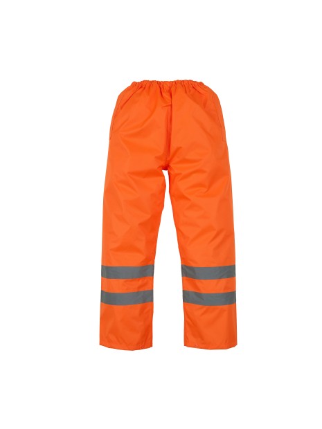 YOKO HI-VIS TWO-TONE WATERPROOF OVERTROUSERS HI VIS ORANGE personnalisable