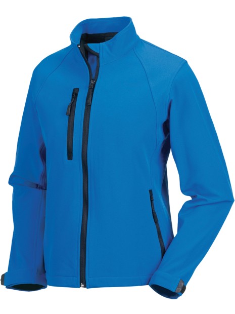 RUSSELL Veste softshell femme bleu azur personnalisable