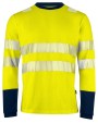 T-shirt PROJOB 6014 SIGNALISATIET-SHIRT LANGE MOUWEN EN ISO 20471 KLASSE 3 voor bedrukking &amp; borduring
