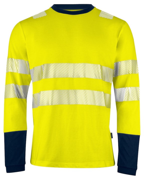 PROJOB 6014 Langarmshirt EN ISO 20471 Klasse 3/2 T-Shirt personalisierbar