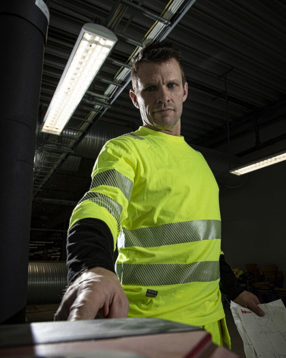 PROJOB 6014 Langarmshirt EN ISO 20471 Klasse 3/2 T-Shirt personalisierbar