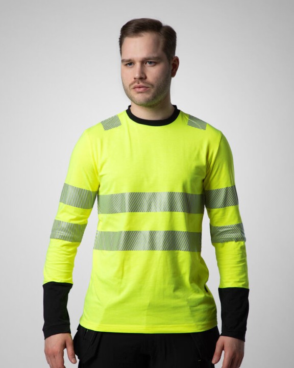 PROJOB 6014 Langarmshirt EN ISO 20471 Klasse 3/2 T-Shirt personalisierbar