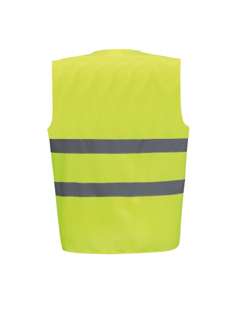 YOKO Gilet à 2 bandes haute visibilité HI-VIS JAUNE personnalisable