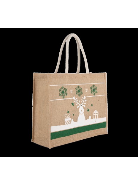 KIMOOD Sac shopping avec motifs de Noël natural/white personnalisable