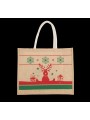 KIMOOD Sac shopping avec motifs de Noël natural / cherry red personnalisable